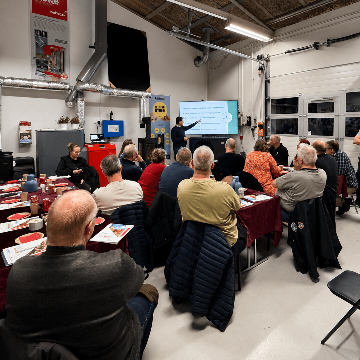 Fra en temaaften i Gyrstinge VVS' showroom